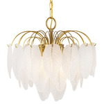 Alessia Chandelier - Brushed Brass / White