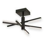 Stix Semi Flush Ceiling Light - Black