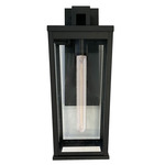 Elmgrove Outdoor Wall Light - Black / Clear