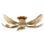 Farah Ceiling Flush Light - Vintage Brass