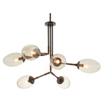 Falcon Chandelier - English Bronze / Smoke
