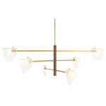 Hockless Chandelier - Antique Brass / Clear Seedy