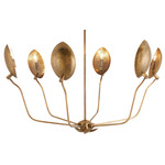Flores Chandelier - Vintage Brass
