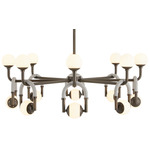 Hollins Chandelier - English Bronze / Opal