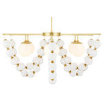 Genesis Chandelier - Antique Brass / Seedy Opal