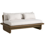 Fargo Outdoor Settee - Teak Wood / Shale