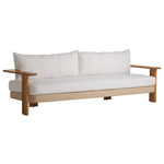 Halston Outdoor Sofa - Teak Wood / Pearl