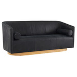 Huxley Sofa - Oak / Black Leather