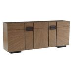 Lafayette Credenza - Chateau Gray / Brass