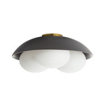 Glaze Ceiling Flush Light - Antique Brass / Matte Black