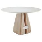 Melt Entry Table - Cerused Gray Oak / White Marble