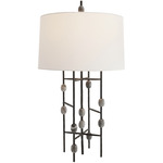 Howes Table Lamp - Natural Iron / Off White