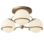Model 2042 Ceiling Light - Champagne / Opaline
