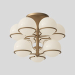 Model 2042 Ceiling Light - Champagne / Opaline