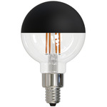 G16 Half Black Candelabra Base 2.5W 120V 2700K 90CRI 4-PACK - Half Black / Clear