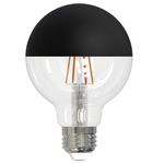 G25 Half Black Globe Med Base 5W 120V 2700K 90CRI 4-PACK - Half Black / Clear