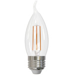CA10 Med Base Flame Tip 5W 120V 2700K 90CRI 4-PACK - Clear
