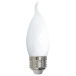 CA10 Med Base Flame Tip 5W 120V 2700K 90CRI 4-PACK - Milky