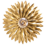 Broche Round Wall Sconce - Antique Gold