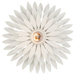 Broche Round Wall Sconce - Matte White