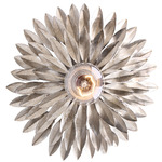 Broche Round Wall Sconce - Antique Silver