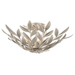 Broche Vines Semi Flush Ceiling Light - Antique Silver