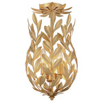 Broche Egg Semi Flush Ceiling Light - Antique Gold