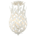 Broche Egg Semi Flush Ceiling Light - Matte White