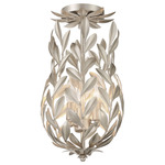 Broche Egg Semi Flush Ceiling Light - Antique Silver