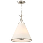 Broche Cone Pendant - Antique Silver / White