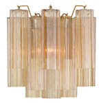 Addis Wall Sconce - Aged Brass / Amber