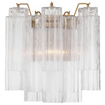 Addis Wall Sconce - Aged Brass / Clear