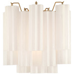 Addis Wall Sconce - Aged Brass / White