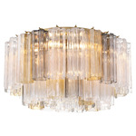 Addis Ceiling Flush Light - Aged Brass / Autumn