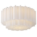 Addis Ceiling Flush Light - Polished Chrome / White