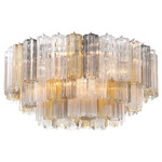 Addis Ceiling Flush Light - Polished Chrome / Autumn