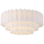 Addis Ceiling Flush Light - Polished Chrome / White