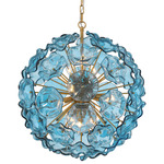 Esme Pendant - Aged Brass / Blue
