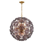 Esme Pendant - Aged Brass / Smoke