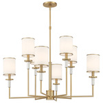 Hatfield Chandelier - Vibrant Gold / White Silk