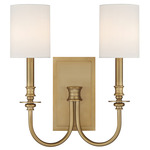 Lloyd Wall Sconce - Aged Brass / White Silk