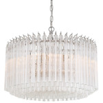 Lofton Chandelier - Polished Nickel / Clear