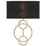 Laurel Wall Sconce - Vibrant Gold / Black Poly Cotton