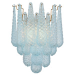 Ollie Wall Sconce - Aged Brass / Sand Glass Blue