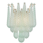 Ollie Wall Sconce - Aged Brass / Sand Glass Green