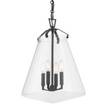 Voss Pendant - Matte Black / Clear