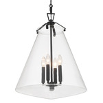 Voss Pendant - Matte Black / Clear