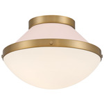 Xander Ceiling Flush Light - Blush / White