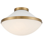 Xander Ceiling Flush Light - Matte White / White