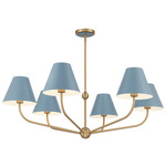 Xavier Round Chandelier - Vibrant Gold / Blue